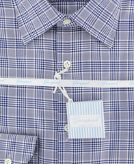 Giampaolo Dark Blue Plaid Shirt - Extra Slim - (608GP-2061-75) - Parent