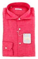 Giampaolo Red Melange Shirt - Extra Slim - 15/38 - (608GP-S369-0040)