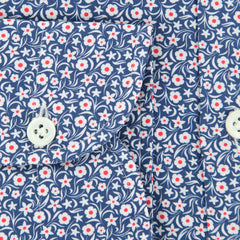 Giampaolo Navy Blue Floral Shirt - Extra Slim - (608GP-TS1764-70) - Parent