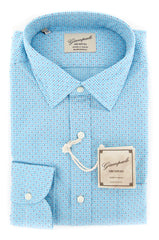 Giampaolo Blue Fancy Shirt - Extra Slim - 15.5/39 - (GP618166972AL10STPT1)