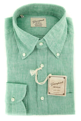 Giampaolo Green Melange Shirt - Extra Slim - 15/38 - (GP6181725CIROPT1)