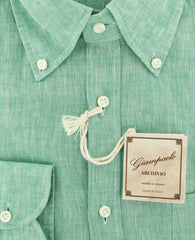 Giampaolo Green Melange Shirt - Extra Slim - (GP6181725CIROPT1) - Parent