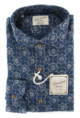 Giampaolo Blue Fancy Shirt - Extra Slim - 15.75/40 - (GP61817597MATPT1)