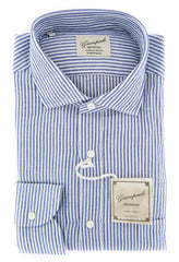 Giampaolo Blue Striped Shirt - Extra Slim - 15.75/40 - (618GP2542-71)