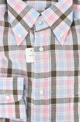 Fray Pink Plaid Shirt - Slim - 15.5/39 - (ARIZONA/411/5)