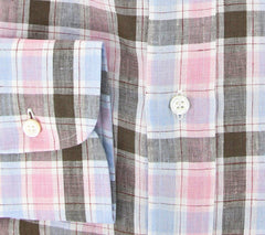 Fray Pink Plaid Shirt - Slim - 15.5/39 - (ARIZONA/411/5)