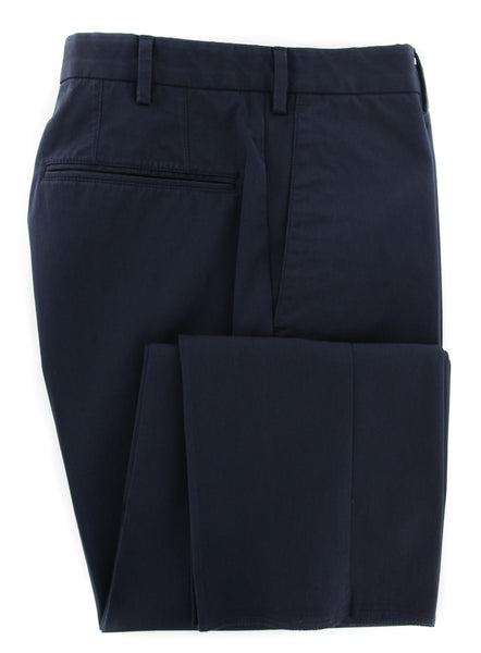 Incotex Navy Blue Solid Pants - Slim - (IN1117173) - Parent