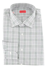 Isaia Green Plaid Cotton Shirt - Slim - 15.75/40 - (252)