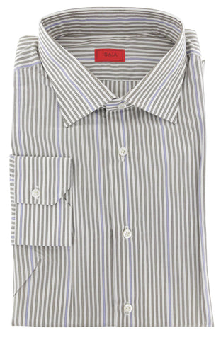 Isaia Light Brown Shirt - Slim