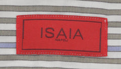 Isaia Light Brown Striped Cotton Shirt - Slim - (358) - Parent