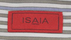Isaia Light Brown Striped Cotton Shirt - Slim - (357) - Parent