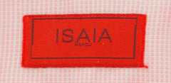 Isaia Pink Micro-Houndstooth Cotton Shirt - Extra Slim - (254) - Parent