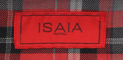 Isaia Red Plaid Cotton Popover Shirt - Slim - (KK) - Parent