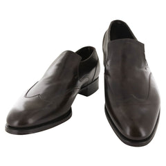 John Lobb Dark Brown Calf Leather Wingtip Loafers - 12.5 D/11.5 F - (526)
