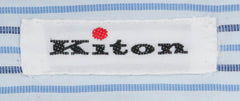 Kiton Light Blue Striped Shirt - Slim - (KTCOBLUWA1STRX92) - Parent