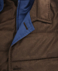Kiton Dark Brown Silk Solid Coat - (KT1110172) - Parent