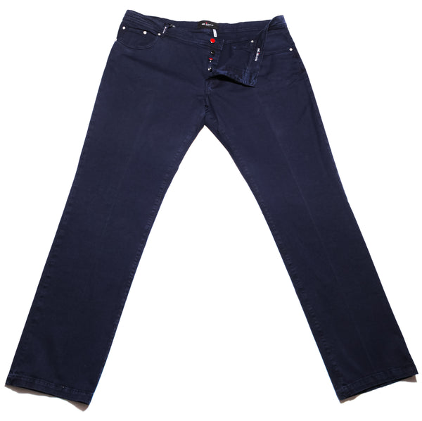 Kiton Navy Blue Solid Jeans - Slim - (991) - Parent