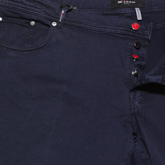 Kiton Navy Blue Solid Jeans - Slim - (991) - Parent