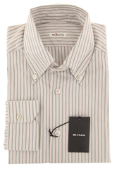 Kiton Gray Striped Cotton Shirt - Slim - 15.75/40 - (W5)