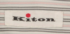 Kiton Gray Striped Cotton Shirt - Slim - (W5) - Parent