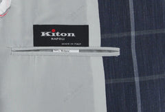 Kiton Gray Wool Blend Window Pane Suit - (UA896D0731) - Parent