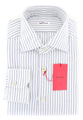 Kiton Blue Striped Shirt - Slim - 16/41 - (KT-H0610405FAA1)