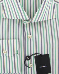 Kiton Green Striped Shirt - Slim - (UCCH383403A1W) - Parent
