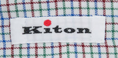 Kiton White Micro-Check Shirt - Slim - (KT124177) - Parent