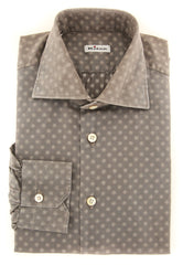 Kiton Brown Polka Dot Shirt - Slim - 15.75/40 - (KTUCFTH47087FAA1)