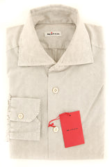Kiton Beige Fancy Shirt - Slim - 15/38 - (KTUCFTH55662FAA1)