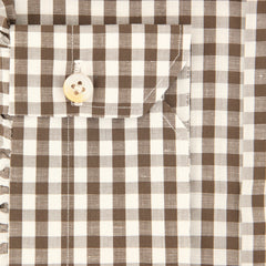Kiton Brown Check Shirt - Slim - (KTUCM-H430108MBA1) - Parent