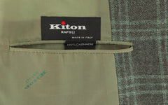 Kiton Brown Cashmere Window Pane Sportcoat - (201803056) - Parent