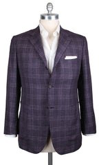 Kiton Purple Cashmere Plaid Sportcoat - 45/55 - (UG4301G2208R7)
