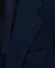 Kiton Navy Blue Stretch Solid Sportcoat - (UG816H484R7) - Parent