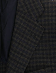 Kiton Dark Brown Wool Blend Check Sportcoat - (594) - Parent