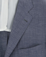 Kiton Navy Blue Wool Blend Solid Sportcoat - (UG896D174R7) - Parent