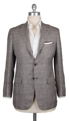 Kiton Brown Cashmere Blend Plaid Sportcoat - (UG896F1710R7) - Parent
