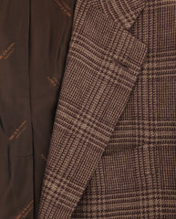 Kiton Caramel Brown Cashmere Plaid Sportcoat - (KT1010177) - Parent
