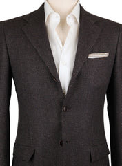 Kiton Dark Brown Wool Blend Nail Head Sportcoat - (KT1010178) - Parent