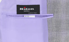 Kiton Light Gray Cashmere Fancy Sportcoat - (KT36B1768R7) - Parent