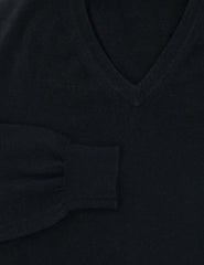 Kiton Black Cashmere Blend V-Neck Sweater - (782) - Parent