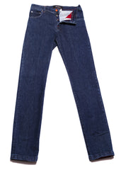 Kiton Denim Blue Solid Jeans - Slim -  33/49 - (997)