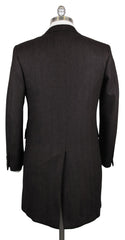 Kiton Brown Wool Blend Herringbone Coat - (US0311D4301) - Parent