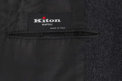 Kiton Charcoal Gray Cashmere Melange Coat - (KT1110175) - Parent