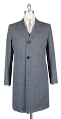 Kiton Blue Cotton Houndstooth Coat -  40/50 - (USCPRC7G2404)