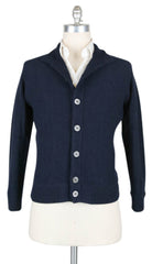 Luigi Borrelli Navy Blue Sweater - Size M (US) / 50 (EU) - (08MG13800317)