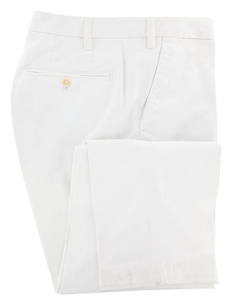 Luigi Borrelli White Solid Pants - Extra Slim - 40/56 - (10SCPA2610)