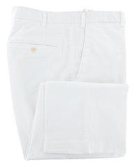 Luigi Borrelli White Solid Pants - Slim - 42/58 - (10CLASSP100110)