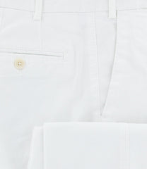 Luigi Borrelli White Solid Pants - Slim - (10CLASSP100110) - Parent