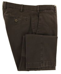 Luigi Borrelli Brown Solid Pants - Slim - 42/58 - (P131066)